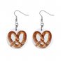Fat Pretzel Dangle Earrings Jewelry 1 inch Buttons 12305903