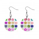 Hippy Flower Power #3-1 Dangle Earrings Jewelry 1 inch Buttons 12305915