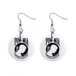 POW-MIA Dangle Earrings Jewelry 1 inch Buttons 12305943