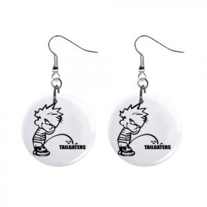 Pee On Tailgaters Dangle Earrings Jewelry 1 inch Buttons 12305978