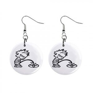 Pee On Toyota Dangle Earrings Jewelry 1 inch Buttons 12305980