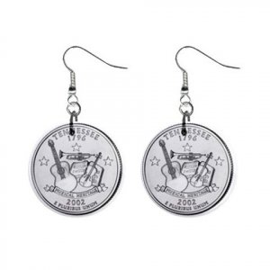 Tennessee State Quarter Dangle Earrings Jewelry 1 inch Buttons 12302513