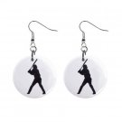 Baseball Player Dangle Earrings Jewelry 1 inch Buttons