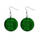 Circuit Board Dangle Earrings Jewelry 1 inch Buttons 12306020