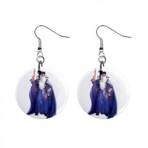 Wizard Mystic Dangle Earrings Jewelry 1 inch Buttons12334745