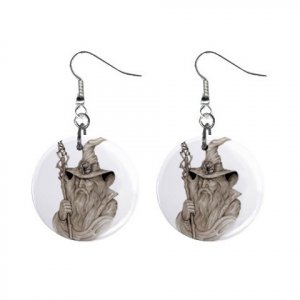 Wizard Mystic Dangle Earrings Jewelry 1 inch Buttons12334743