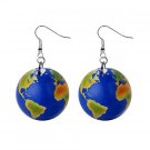 Globe Dangle Earrings Jewelry 1 inch Buttons 12320045
