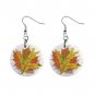 Fall Leaves Dangle Earrings Jewelry 1 inch Buttons 12320051
