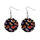 New Sneekers Shoes Dangle Earrings Jewelry Button Round 12398821