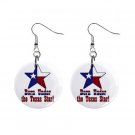 New Born Under the Texas Star Dangle Earrings Jewelry 1" Button Round 12329171 New Born Under the Texas Star Dangle Earrings Jewelry 1" Button Round 12329171