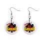BlackJack Black Jack Dangle Earrings Jewelry 1 inch Buttons 12116678