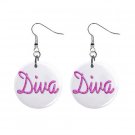 Diva Dangle Earrings Jewelry 1 inch Buttons 12116683