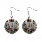Computer mother board Electronic Dangle Earrings Jewelry 1 inch Buttons 12306026