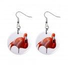 Pink Flamingo #4 Dangle Earrings Jewelry 1 inch Buttons 12450076