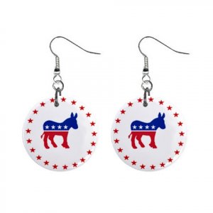 Democrat Donkey #2 Dangle Earrings Jewelry 1 inch Buttons 12323131