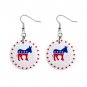 Democrat Donkey #2 Dangle Earrings Jewelry 1 inch Buttons 12323131