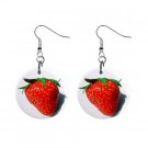 Strawberry Dangle Earrings Jewelry 1 inch Button 12329455