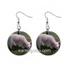 Lamb Sheep  Dangle Earrings Jewelry 1 inch Buttons 12345387