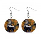 Skunk Dangle Earrings Jewelry 1 inch Buttons 12479785