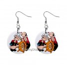 Popeye and Oliveoil Dangle Earrings Jewelry 1 inch Buttons 12418568