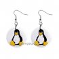 Cartoon Penguin Dangle Earrings Jewelry 1 inch Buttons 12418565