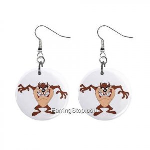 Taz Devil #3 Dangle Earrings Jewelry 1 inch Buttons 12409538