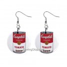 Campbell Tomatoe Soup Pop Art Dangle Earrings Jewelry 1 inch Buttons 12409461