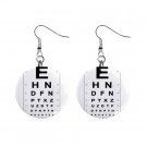 Eye Chart  Dangle Earrings Jewelry 1 inch Buttons 12628328