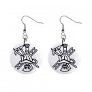 Fire Fighters  Dangle Earrings Jewelry 1 inch Buttons 12628304