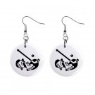 Roller Hockey Dangle Earrings Jewelry 1 inch Buttons 12619840