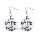 Kilroy Was Here  Dangle Earrings Jewelry 1 inch Buttons 12329460