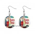 Trailer Trash Dangle Earrings Jewelry 1 inch Buttons 12409543