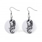 Two Women  Dangle Earrings Jewelry 1 inch Buttons 12479731