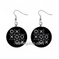 Tic Tac Toe Game Dangle Earrings Jewelry 1 inch Buttons 12334852