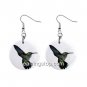 Hummingbird Dangle Earrings Jewelry 1 inch Buttons 12345307