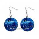 Ocean Animals Dangle Earrings Jewelry 1 inch Buttons 12345310