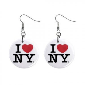 I Love Ny New York Dangle Earrings Jewelry 1 Inch Ons 12628348