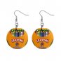 Crayola Crayons #1 Dangle Earrings Jewelry 1 inch Buttons 12479725