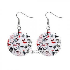 Undies Dangle Earrings Jewelry 1 inch Buttons 12398823