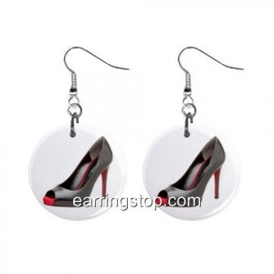 High Heels Dangle Earrings Jewelry 1 inch Buttons 12398803