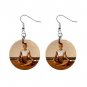 Yoga Lady #4 Dangle Earrings Jewelry 1 inch Buttons 12620319