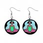 Yoga Lady #1 Dangle Earrings Jewelry 1 inch Buttons 12619858