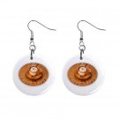 Cafelatte  Dangle Button Earrings Jewelry 1 inch Round 12731345