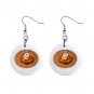Cafelatte  Dangle Button Earrings Jewelry 1 inch Round 12731345