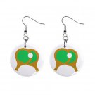 Ping Pong Dangle Button Earrings Jewelry 1 inch Round 12781844