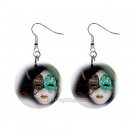 Mask Dangle Button Earrings Jewelry 1 inch Round 12734846