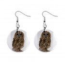 Baby Owl Dangle Button Earrings Jewelry 1 inch Round 12708913