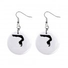 Gymnastics Gymnast #1 Dangle Button Earrings Jewelry 1 inch Round 12779154