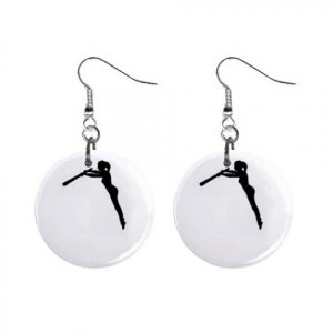 Gymnastics Gymnast #3 Dangle Button Earrings Jewelry 1 inch Round 12779168