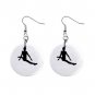 Gymnastics Gymnast #4 Dangle Button Earrings Jewelry 1 inch Round 12779169